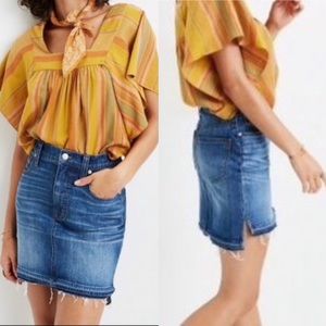 Madewell Step Hem Denim Skirt Sz 25